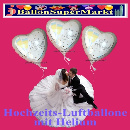 Ballons aus Folie mit Helium zur Hochzeit