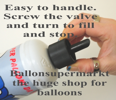 very easy to handle, the mini-helium-bottle